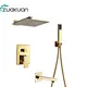 Wall-mounted shower head with three adjustable settings